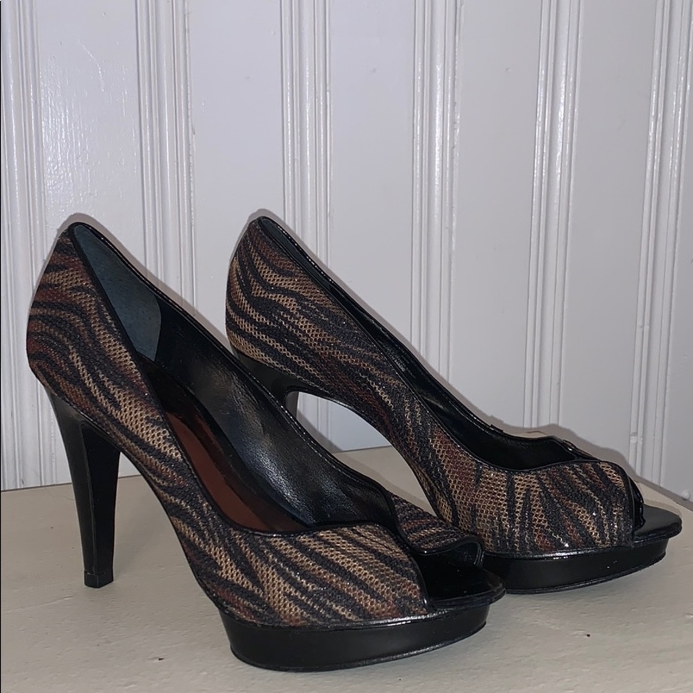 Metallic Animal Print Pump Heels SIZE 6.5